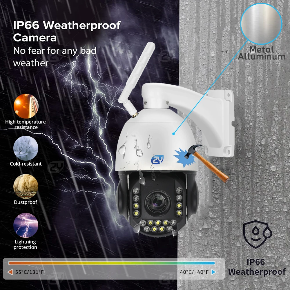 4K 8MP WiFi การเฝ้าระวังกล้องกลางแจ้ง30X ซูม Humanoid ติดตาม PoE PTZ กล้องสี Night กล้องวงจรปิดเครื่องบันทึกภาพกล้องวงจรปิดกล้อง CamHiro