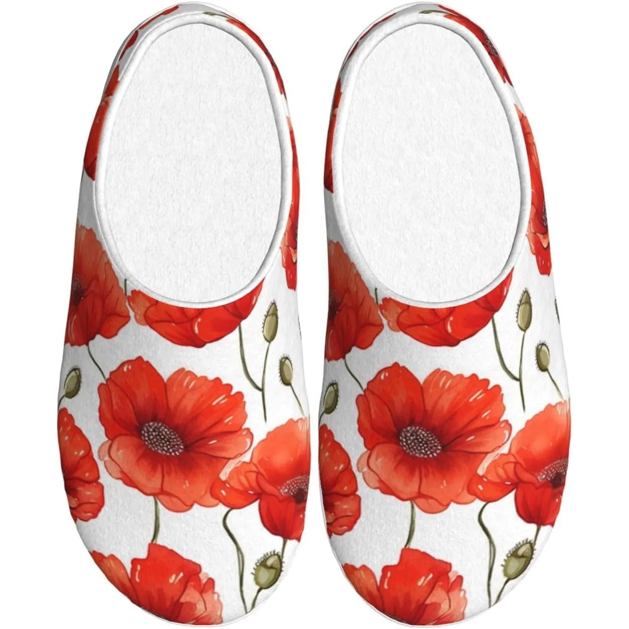 

Poppies Women’s Cozy Slippers Soft Cotton Indoor & Outdoor House Slippers With Anti-Slip Sole