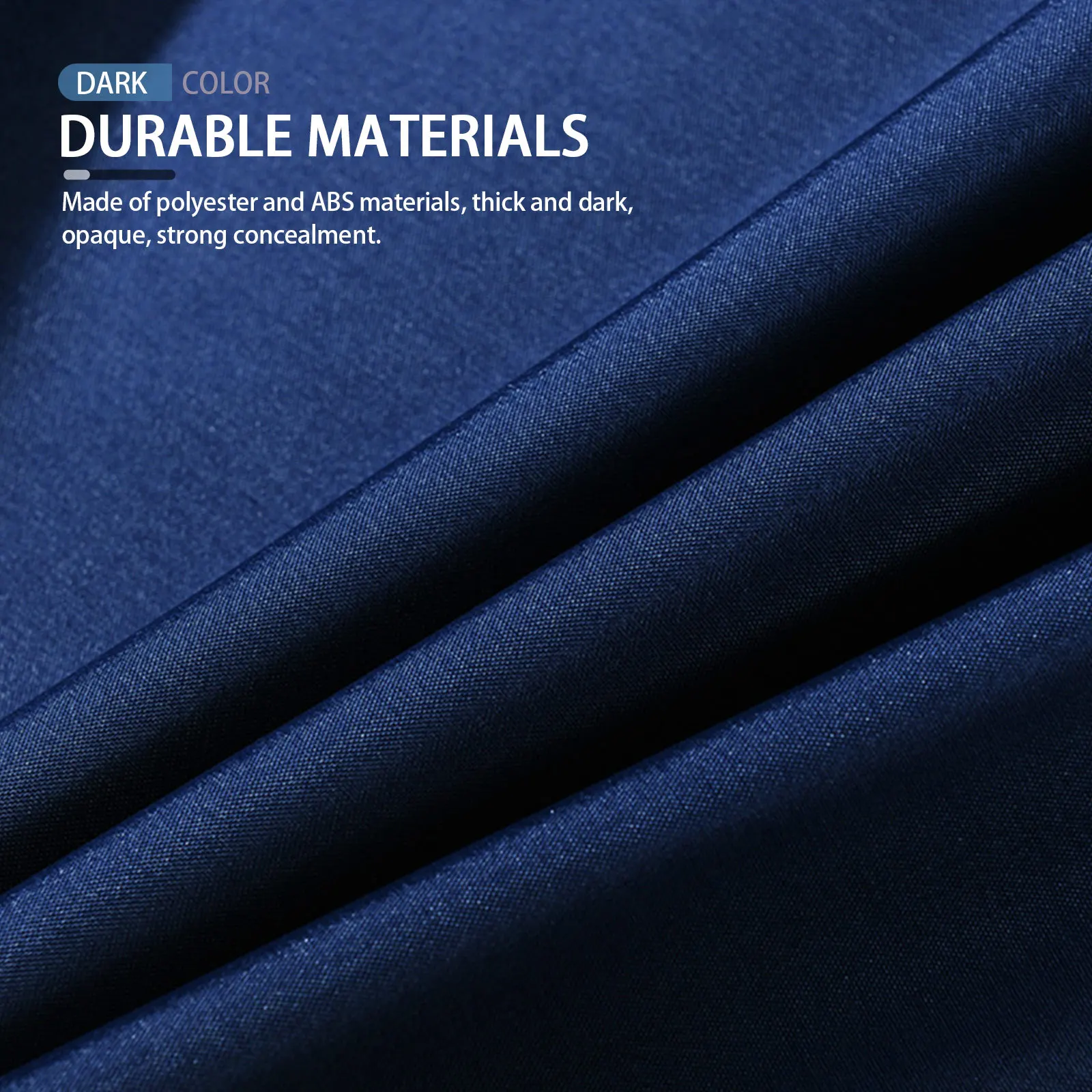 

1Pcs Bath Curtain Dark Blue Premium Solid Color Heavy Duty Easy Clean Shower Shade for Toilet Room Privacy Protection Household