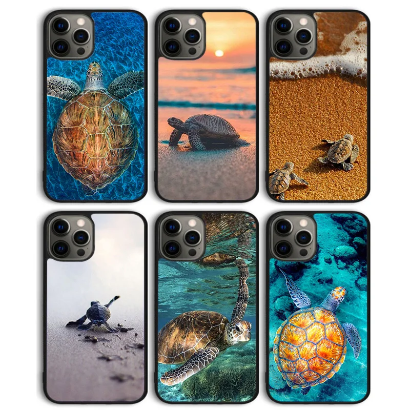 Cute Sea Turtle Tortoise Drawing Phone Case Cover for iPhone 16 15 SE2020 14 13 11 12 Pro Max mini XS XR X PlusS Shell Coque