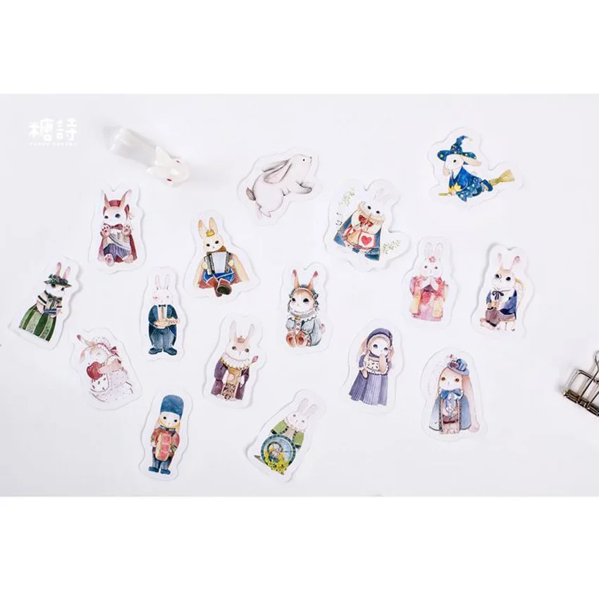 45 Stück/Packung Aufkleber in Box Wonder Bunny Serie 45 Stück Journal DIY Dekorationsaufkleber