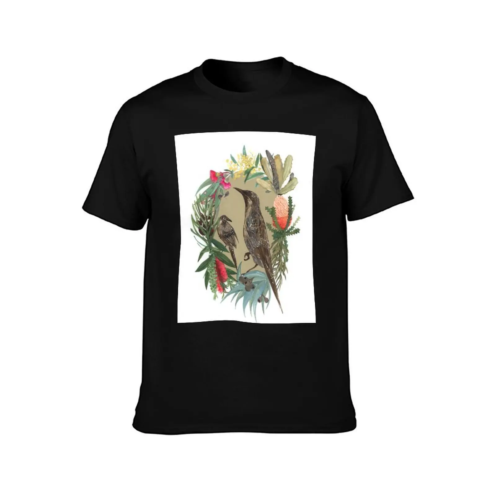Little Wattlebird T-Shirt cotton t-shirt plain for man package T-Shirt