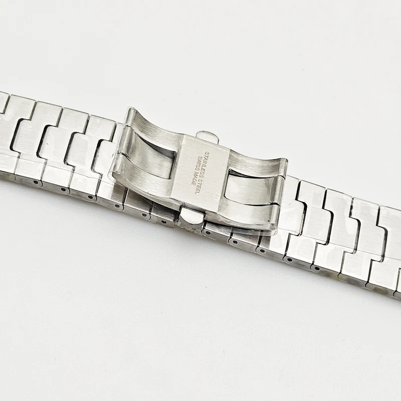 Solid stainless steel strap, men's watch strap, stainless steel watch strap, butterfly buckle modification accessories