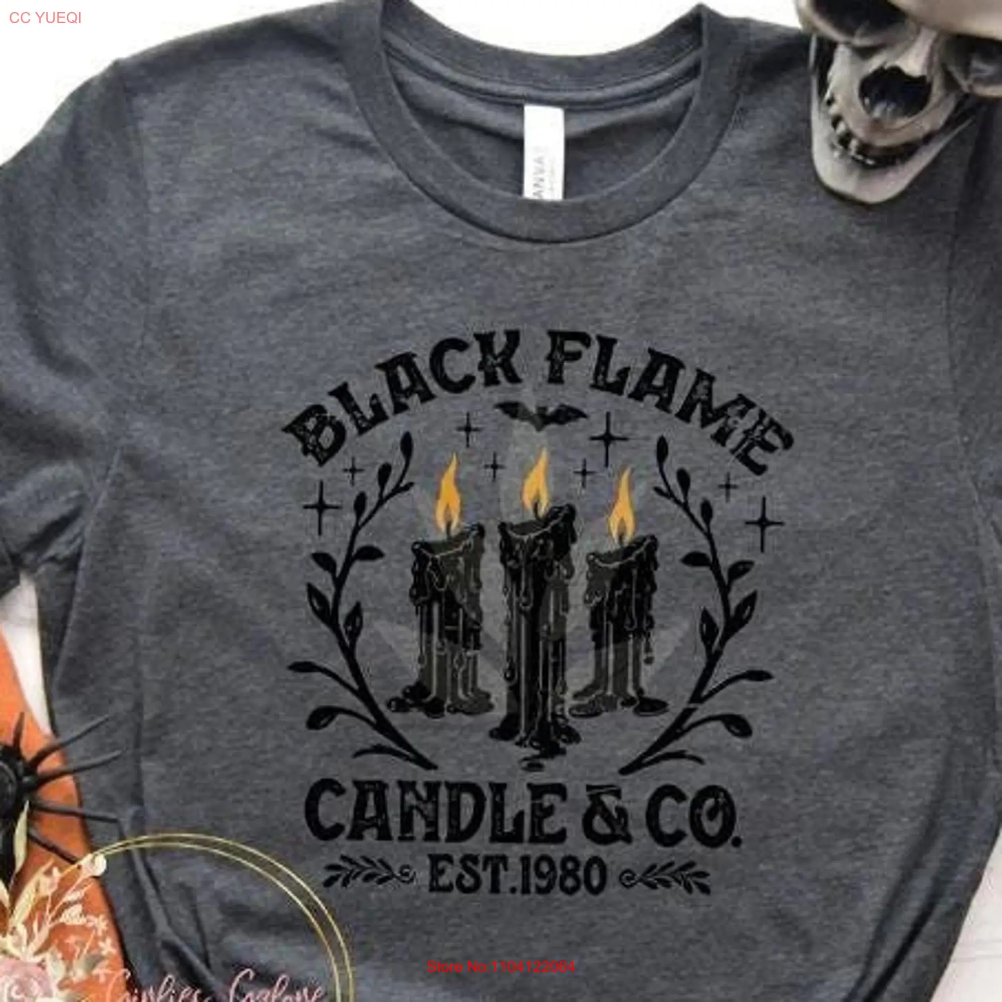 Black Flame Candle Company T Shirt Sanderson Sister Halloween Party long or short sleeves