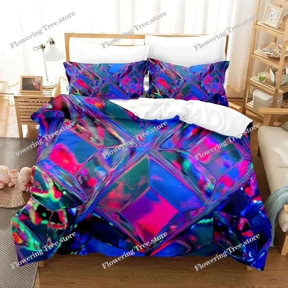 

Artistic Crystal Bedding Set Boys Girls Twin Queen Size Duvet Cover Pillowcase Bed Kids Adult Fashion Home Textileextile