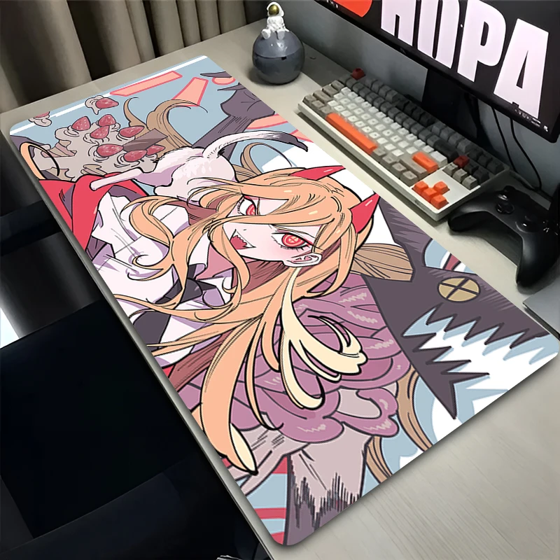 

Mouse Pad Non Slip Rubber C-chainsaw Man Power Mousepad Laptop Gamer Cabinet Keyboard Pad Office Computer Gaming Desk Mouse Mat