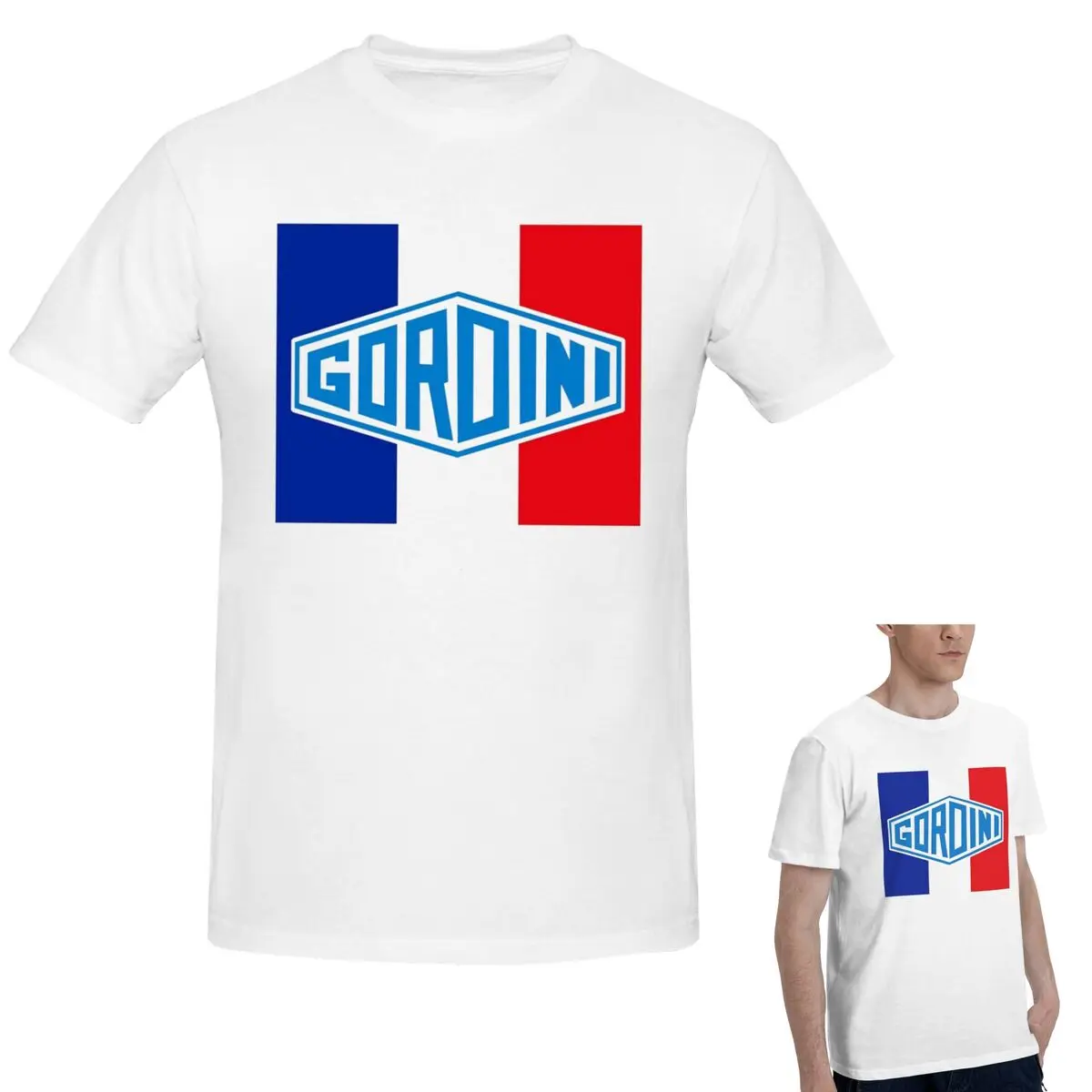 

100% Cotton France Gordini T-Shirt Men's Fashion Oversized T Shirt Men Crew Neck Summer Shirts Tops S-6XL