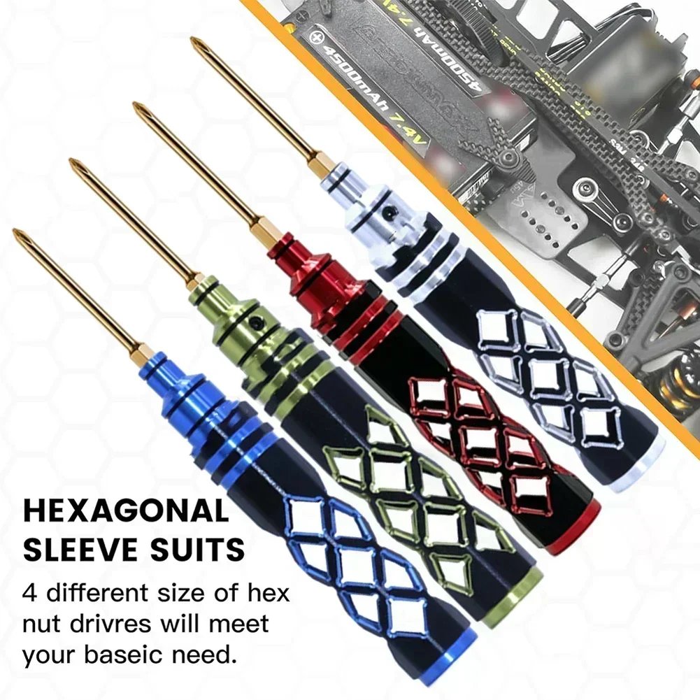 5-in-1 Screwdriver 1.5/2.0/2.5/3.0mm Hexagon Screwdriver 2.0mm Cross Screwdriver For RC Car Boat Quidcopter Helicopter Hand Tool