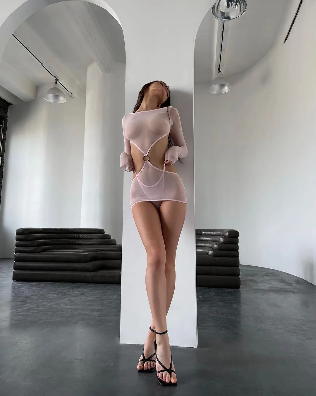Echonight zmysłowa bielizna przezroczysta Babydoll przezroczysta siateczka wycięcie w talii sukienka gorący strój porno bez cenzury tiulowy kostium