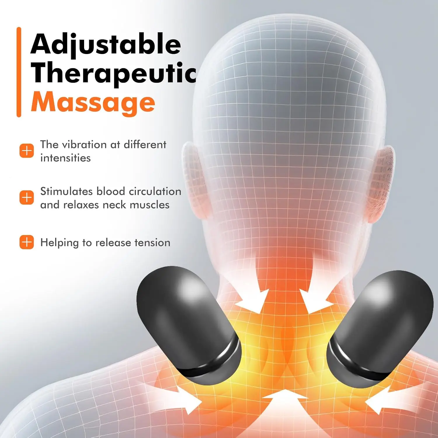 3-in-1 Neck Massager Pillow with Heating & Cervical Traction, Ergonomic Cervical Pillow for Neck Pain Relief Neck Pillow