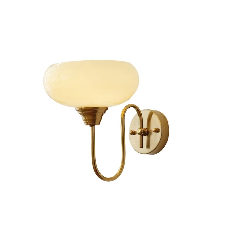 

Medieval minimalist new all-copper wall lamp, French corridor entrance bedroom bedside lamp