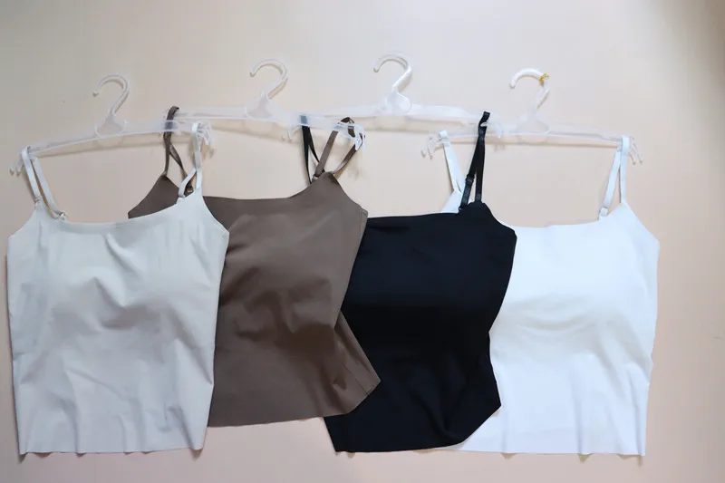 

Цельный бюстгальтер Laercos на бретельках с латексными подушечками, регулируемый от 80 до 20, противолегкий прогулочный женский жилет, топ