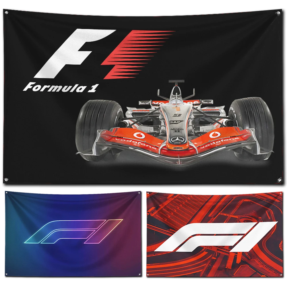 60x90cm F1 Formulas One Racing Car Flag Polyester Digital Printing Banner for Garage Wall Art Out Door Decoration