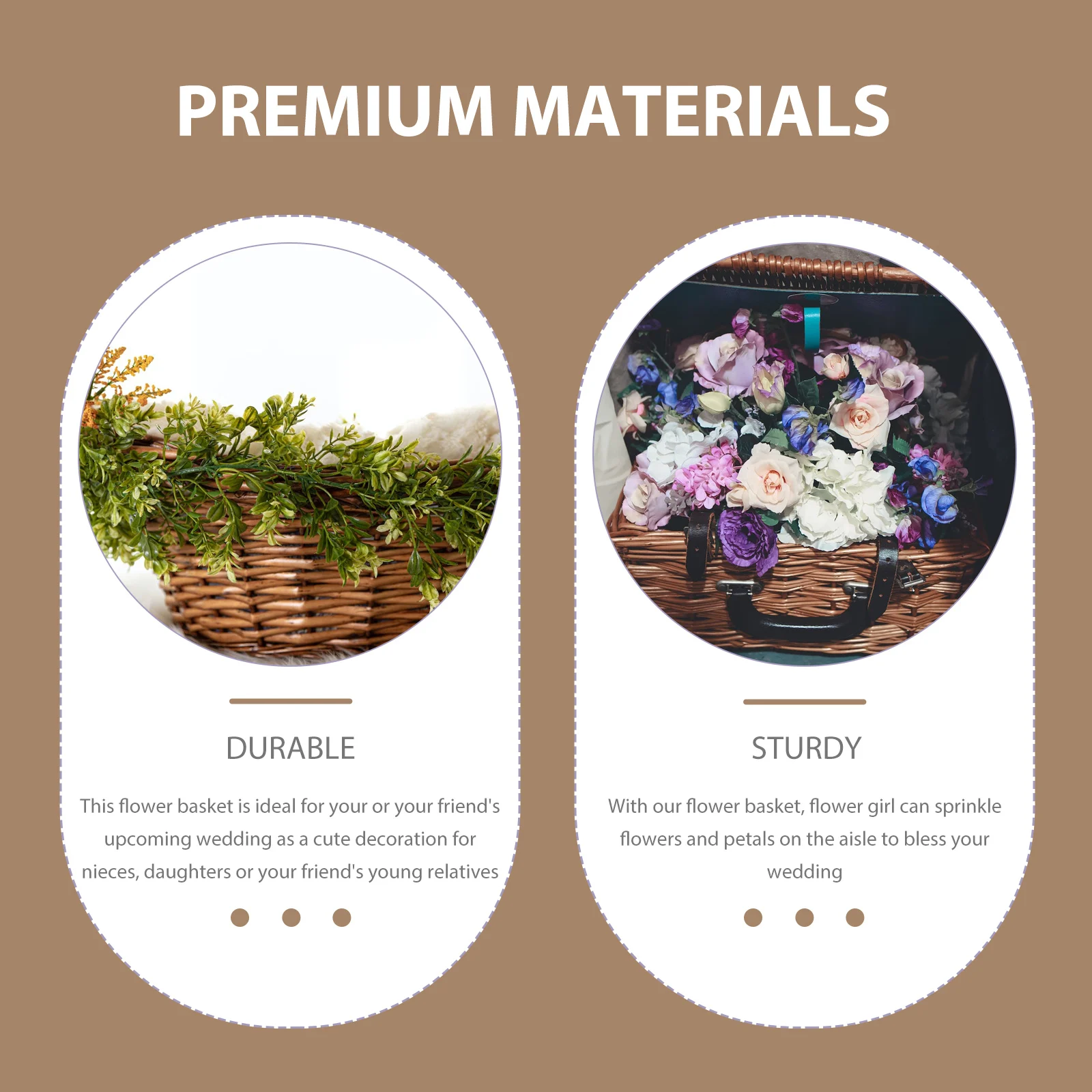 

Delicate Decoration Bride Flower Girl Handheld Basket Gift Wedding Party Banquet Graduation Decoration for Wedding