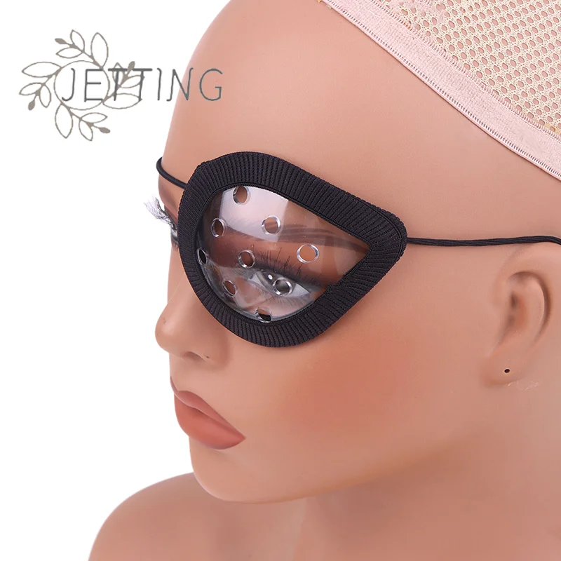 Maseczka na oczy z porowatego, przezroczystego materiału, potrzebna po operacji okulistycznej, do pielęgnacji oczu, zapobiegająca kolizjom, chroniąca oczy, z miękkimi brzegami.