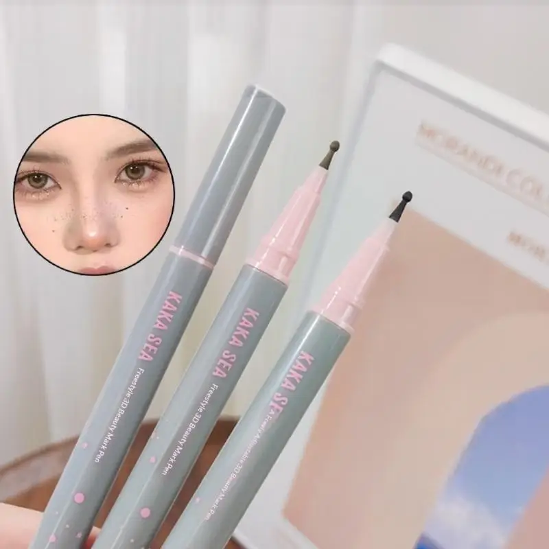 Realistic Natural Freckle Pen Fast Drying Waterproof Lifelike Round Head Freckle Spot Stamp Lasting Non-fading Dot Mole Make Up