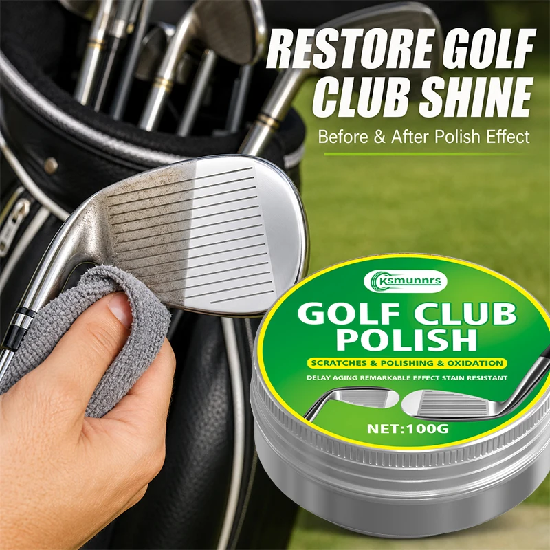 Professional Golf Club Polishing Wax, Metal Shine Restorer for Oxidation Removal, Light Scratch Care and Club Head Maintenance