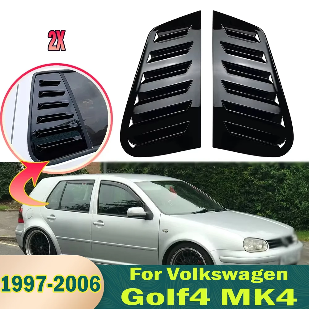 Für Volkswagen Golf 4 MK4 1997-2006 Heckscheiben-Lamellenabdeckung Sonnenschutz für MK4 Seitenlüftungsöffnungen Außenzubehör