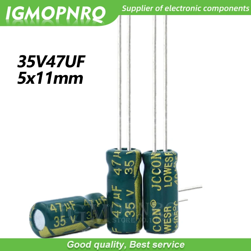 50PCS 35V47UF 5*11mm igmopnrq Aluminum electrolytic capacitor high frequent low impedance 5x11mm