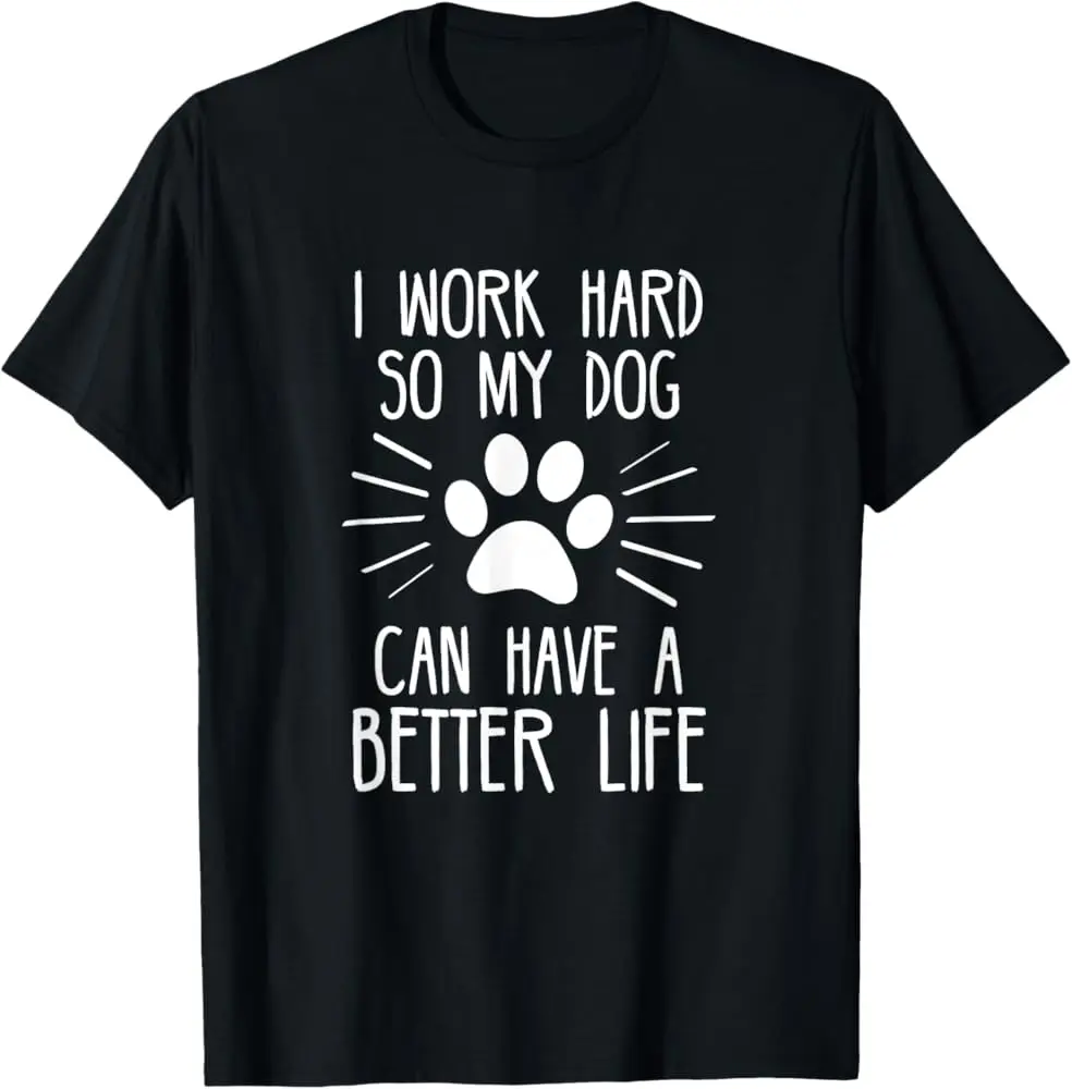 [Fun Cotton T-Shirt] Cotton Unisex T-Shirt | Fun Dog Cat Owner Emotional Support Black - Comfortable Casual Breathable Top