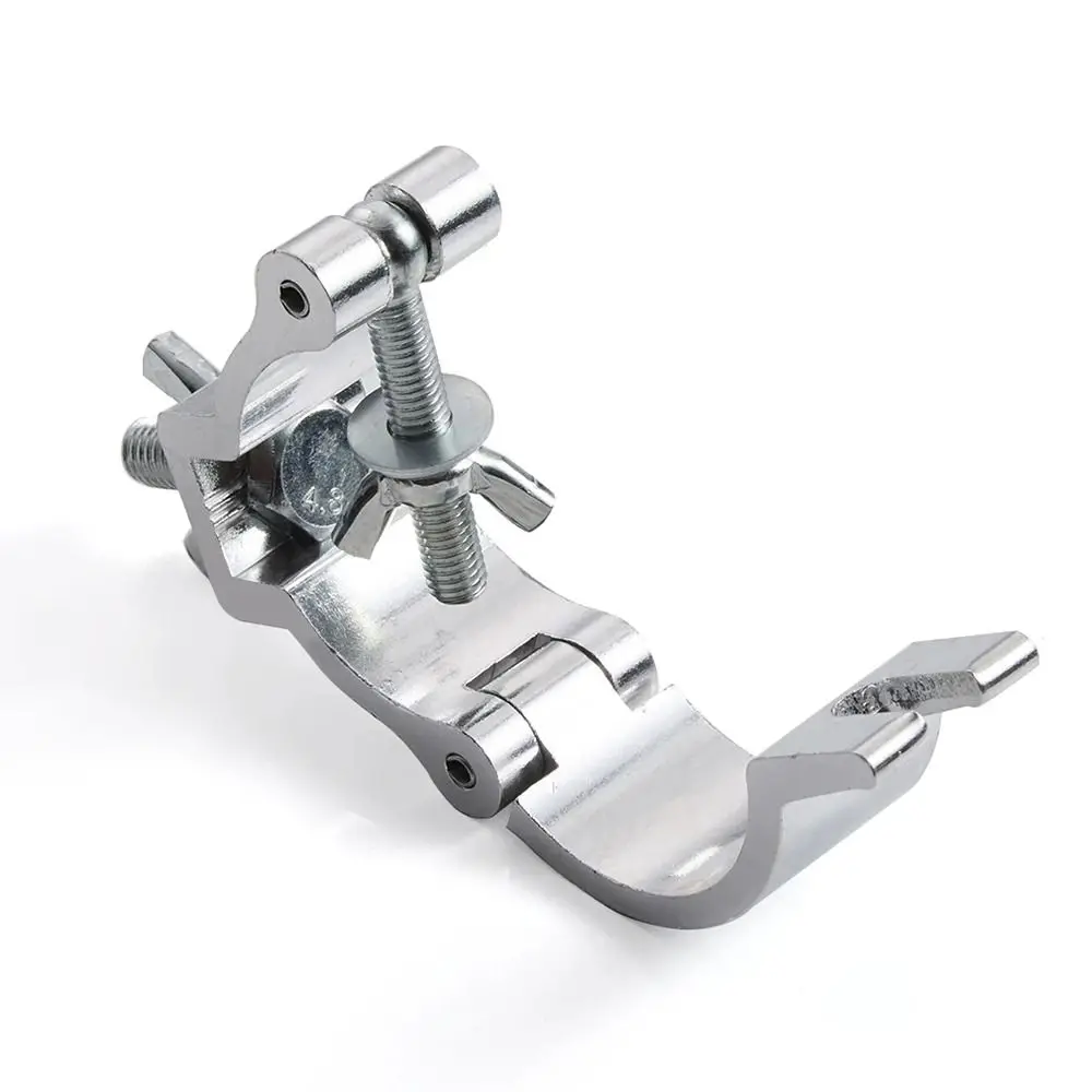 1Pcs Aluminum Alloy Stage Lights Truss Clamp Quick Release 18-21mm 38-52mm DJ Light Clamps Clip Bracket Silver Lamp Hanger Hooks