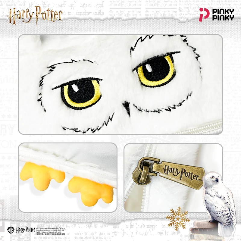 Pinky Harry Potter Crossbody Bag Hedwig Cute Plush Handbag for Daily Halloween Christmas Birthday Gift for Students Fans Women view 6
