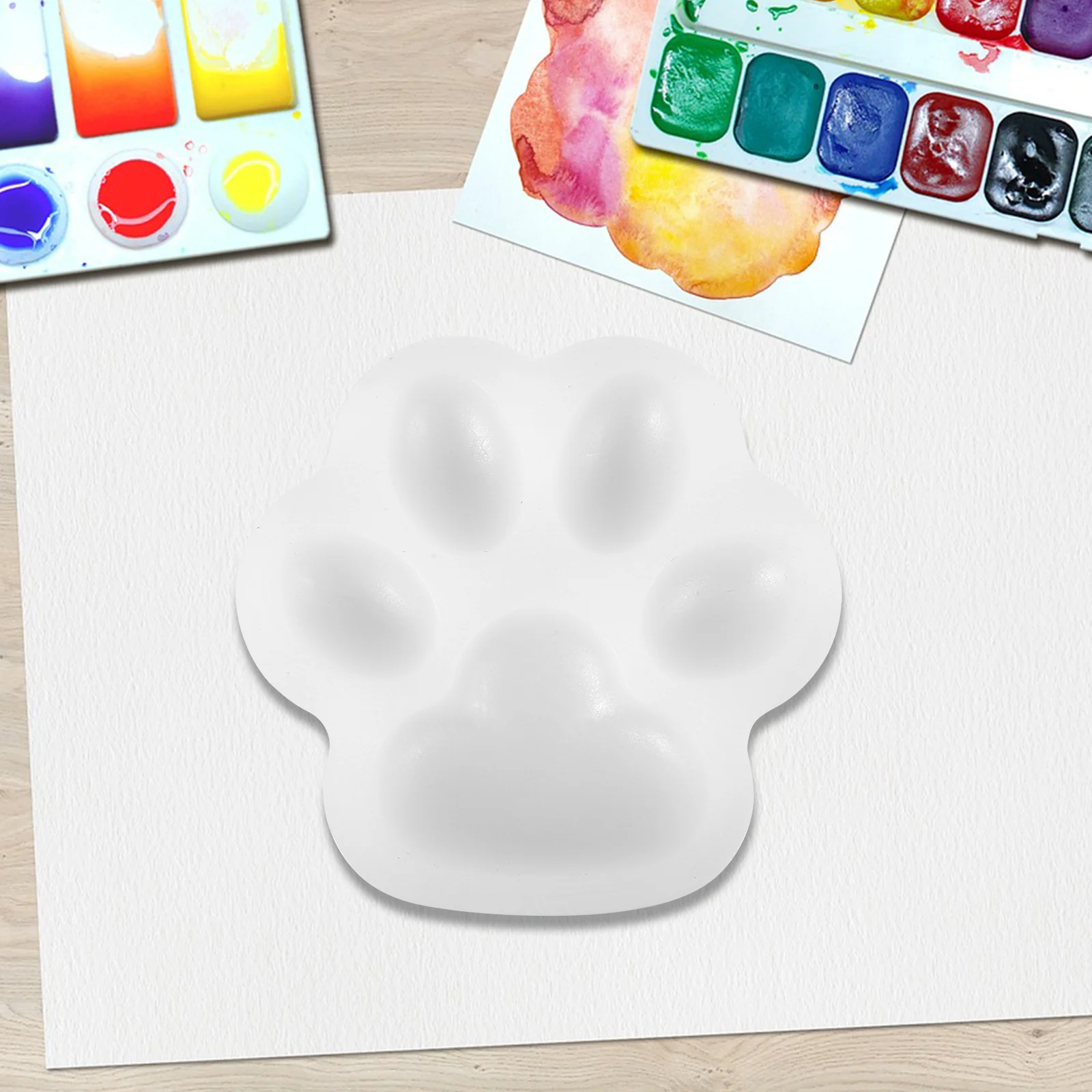 Cat Paw Color Palette Oil Painting Plate Silicone Palettes Mini Watercolor Trays Ultra Light