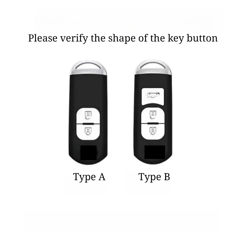 Key Fob Skin for Mazda 3 Axela 6 Atenza CX-5, Luxury Soft/Hard Shell Protector with Key Chain Ring