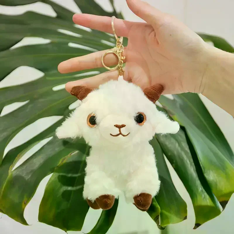 Cartoon Standing Lamb Pendant Plush Doll Keychain Creat. Backpack Decoration Pendant Cute Lamb Animal Keychain Best Gift