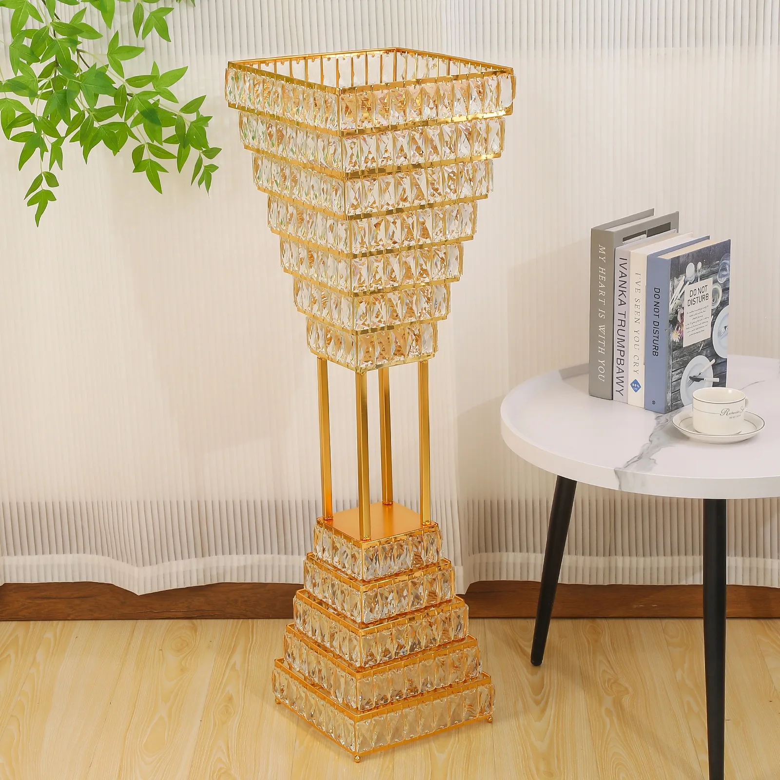 Furnace tripod crystal hollow large incense burner Arabic style home living room decoration crafts