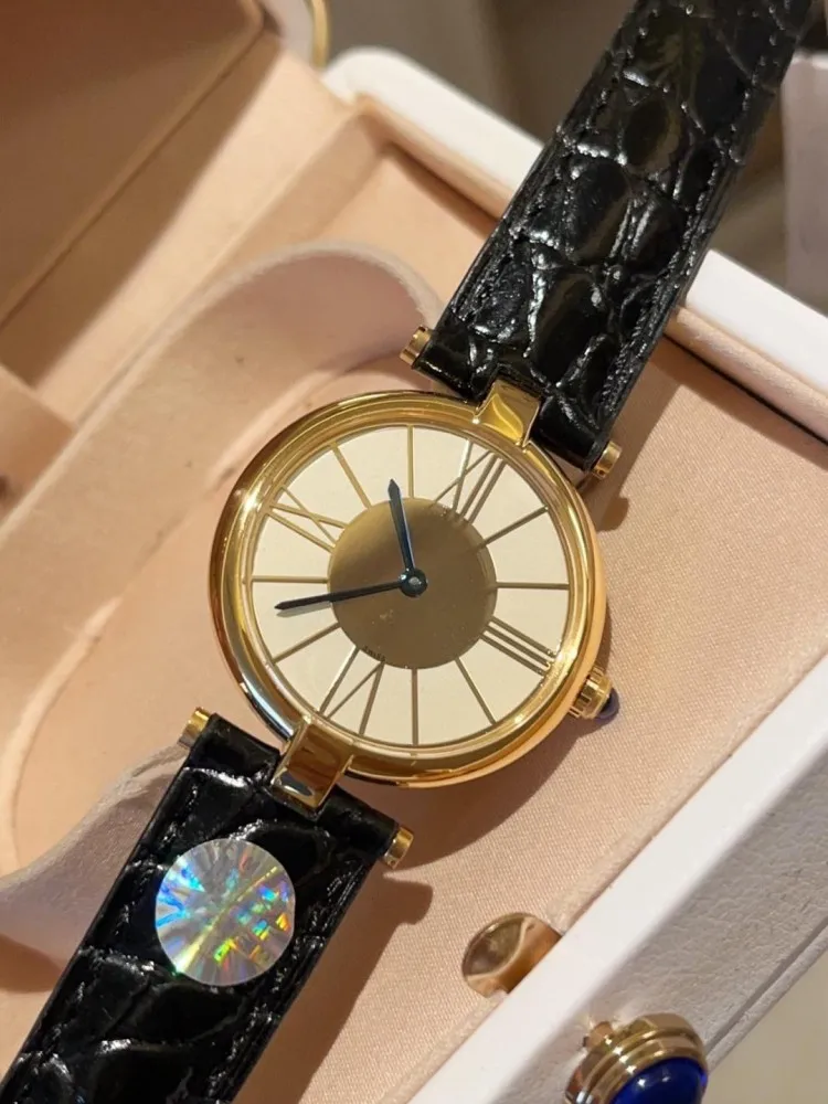 Vintage Roman Numerals Women Quartz Watch New High Quality Genuine Leather Strap Office Ladies Exquisite Accessories Wristwatch