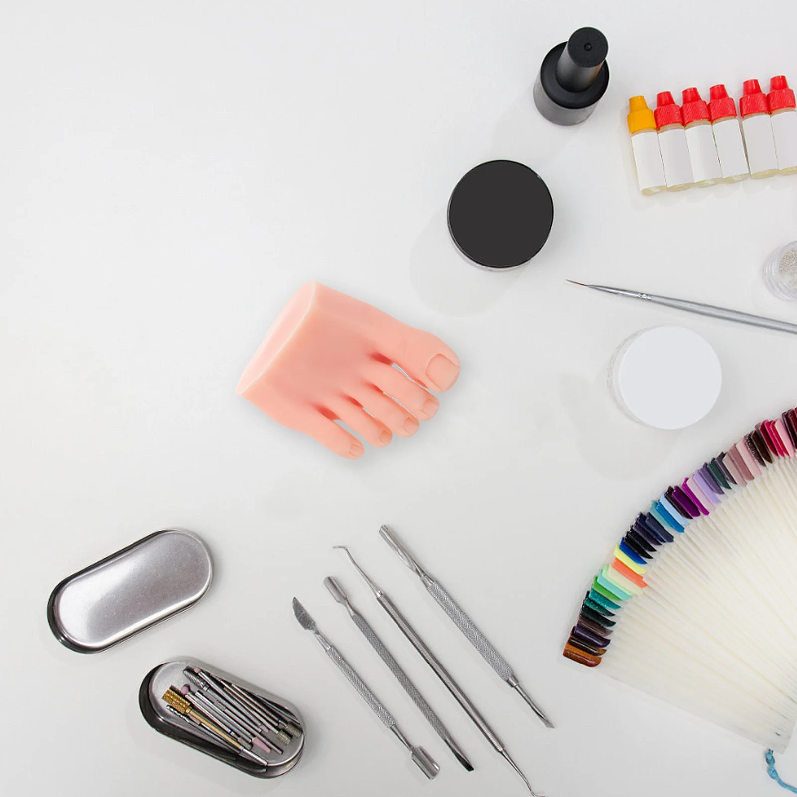 

Гибкие силиконовые маникюрные тренировочные ноги, искусственные правые ноги, мягкие реалистичные акриловые типсы, тренировочный инструмент для педикюра для начинающих