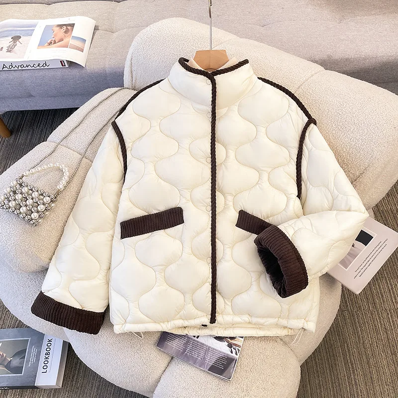 Winter cotton-padded clothes are fashionable and versatile Korean version of simple cotton-padded clothes