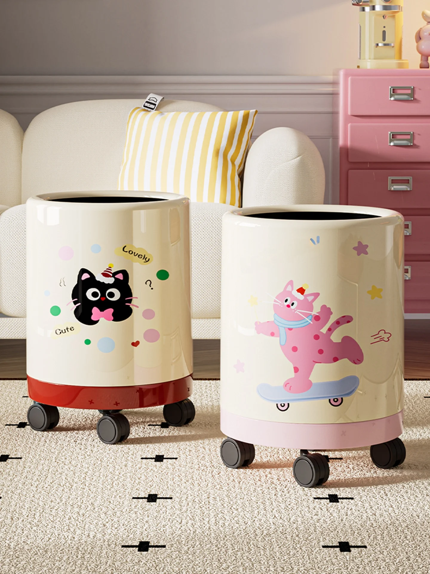 

Большая вместительная тележка на колесах для дома, новая модель 2026 года, для гостиной, спальни, ванной комнаты