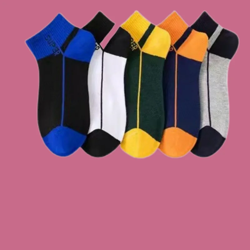 Chaussettes fines absorbant la sueur pour hommes, dépistolet ant, tube court, respirant, décontracté, bateau assressenti, document, nouveau, 5/10 paires