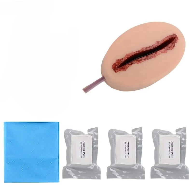 Simple laceration open wound pack trainer kit repetitive wound bleeding control trainer pack emulator