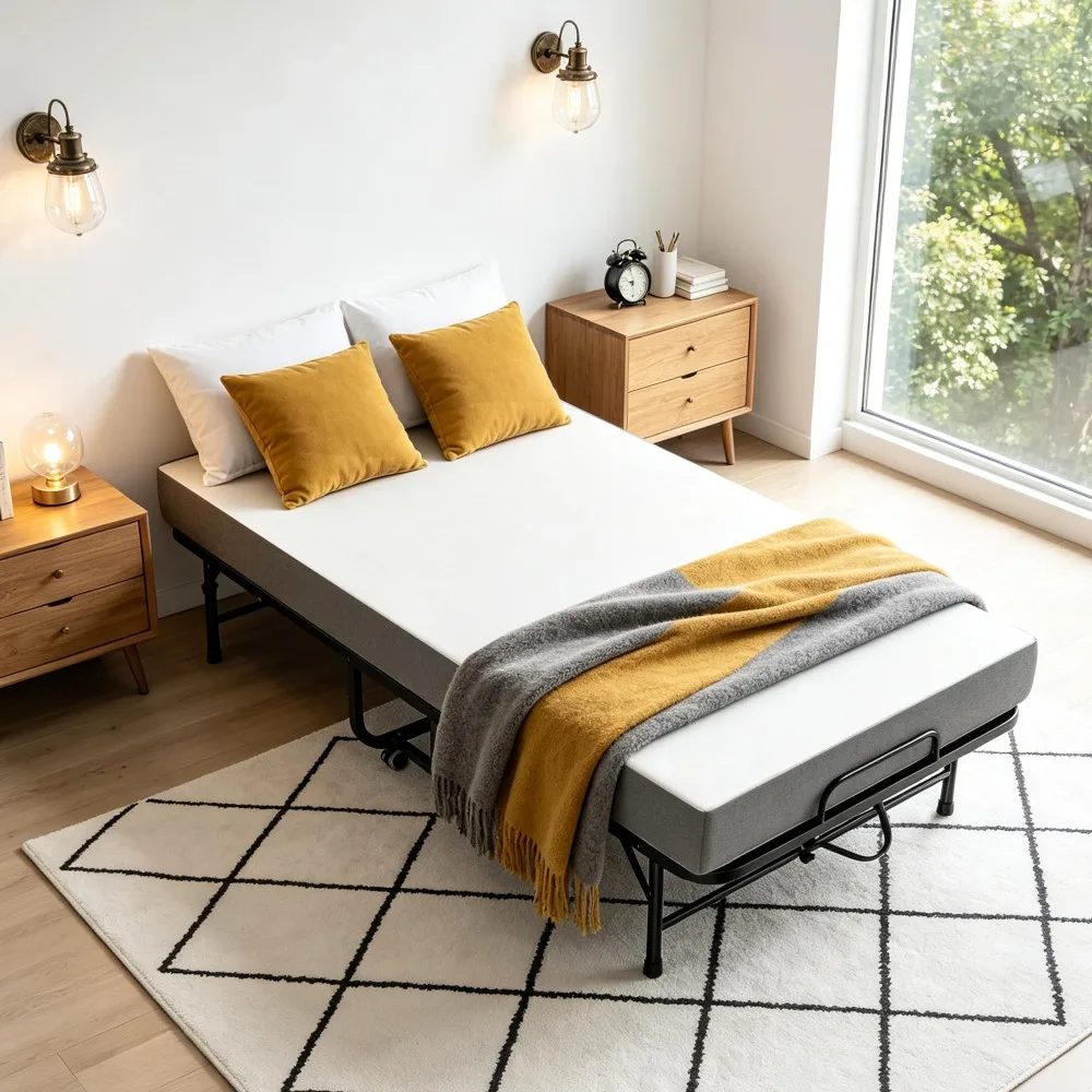 Folding Bed with 5 Inch Mattrees, 75