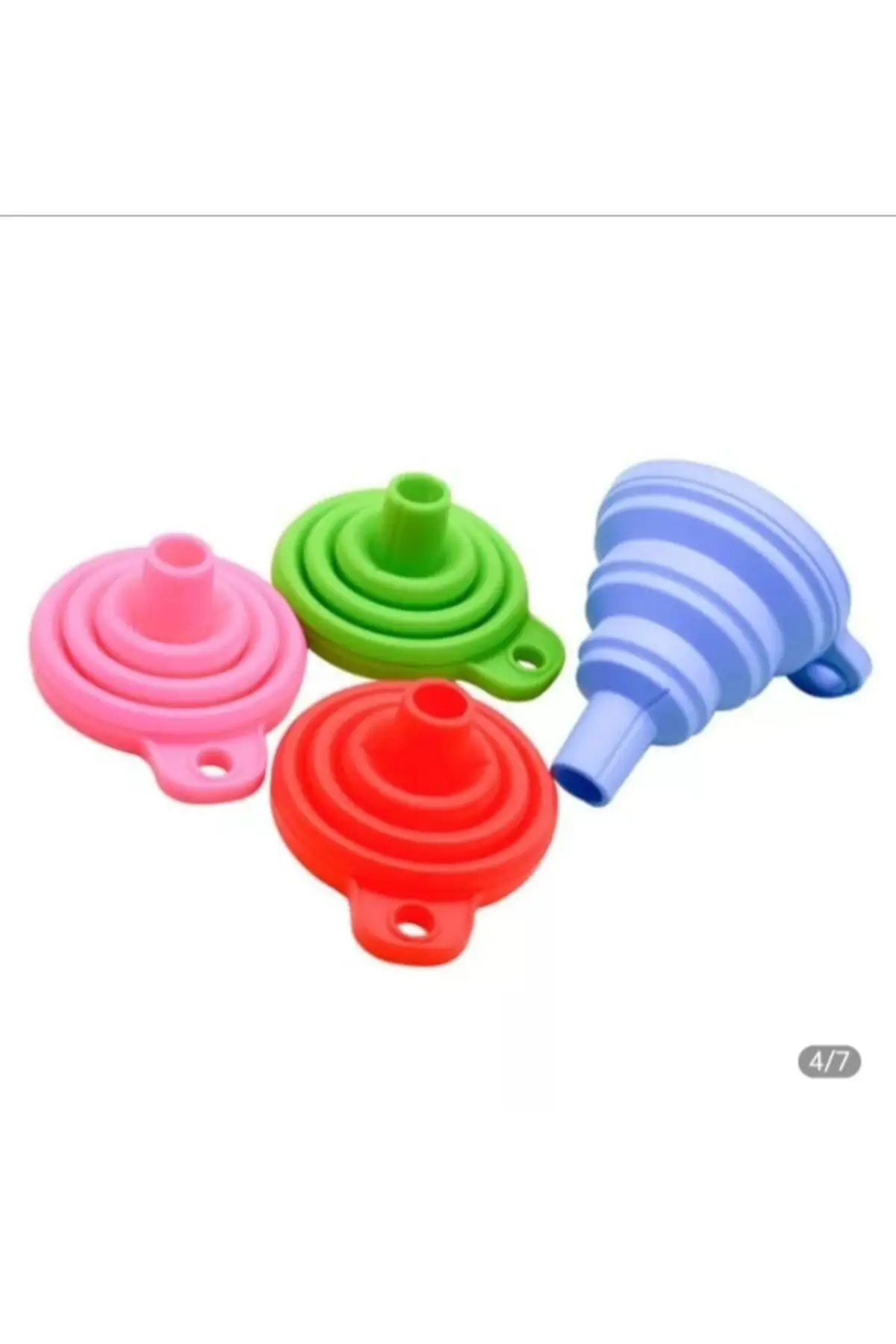 2 peças mini funil de silicone dobrável, ferramenta de cozinha prática