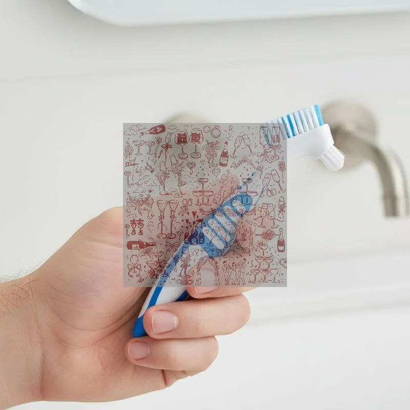 1Pc Double Sided Denture Toothbrush Cleaning Brush Denture Brush Invisible Braces Retainer Descaling Brush