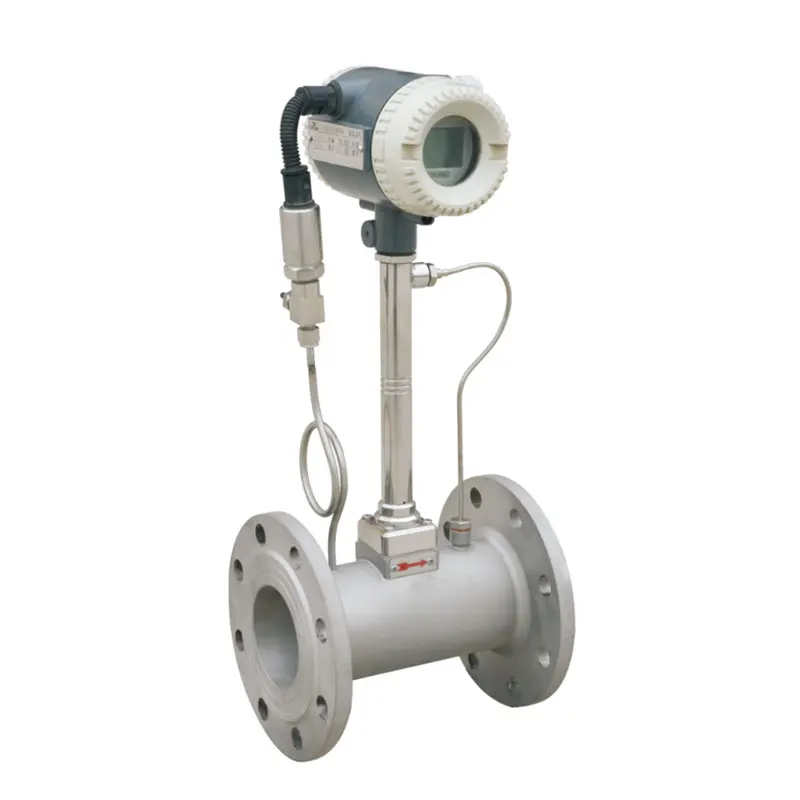 Alat Ukur Aliran Vortex Elektronik DN15-DN300 Komunikasi RS485 Digital untuk Uap Cairan Gas Udara Dukungan Kustomisasi OEM