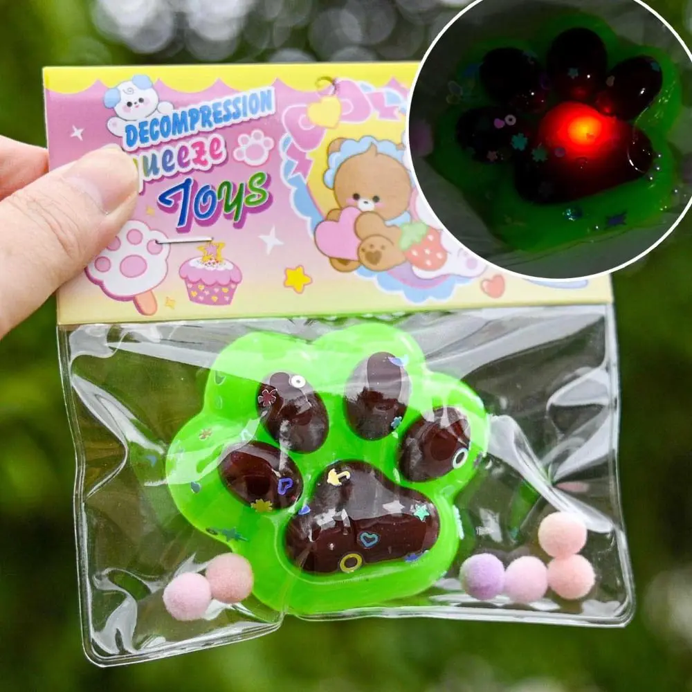 

Новинка, разминающая светящаяся кошачья лапа, мягкая ручная работа, кошачья лапа, непоседа, красочные силиконовые щипцы для кошачьей лапы, практичные шутки