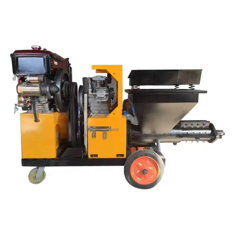 New Mini Mortar Spray Machine Electric Diesel  Powered Mortar Spraying Rotor Stator Wall Spraying Machine