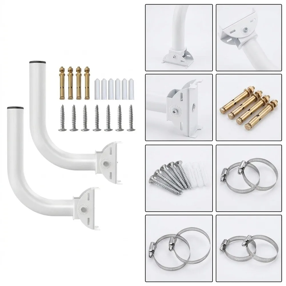 Network Device Bracket Wireless Mount Bracket Metal Construction Weather Resistant Build Flexible Signal Alignment