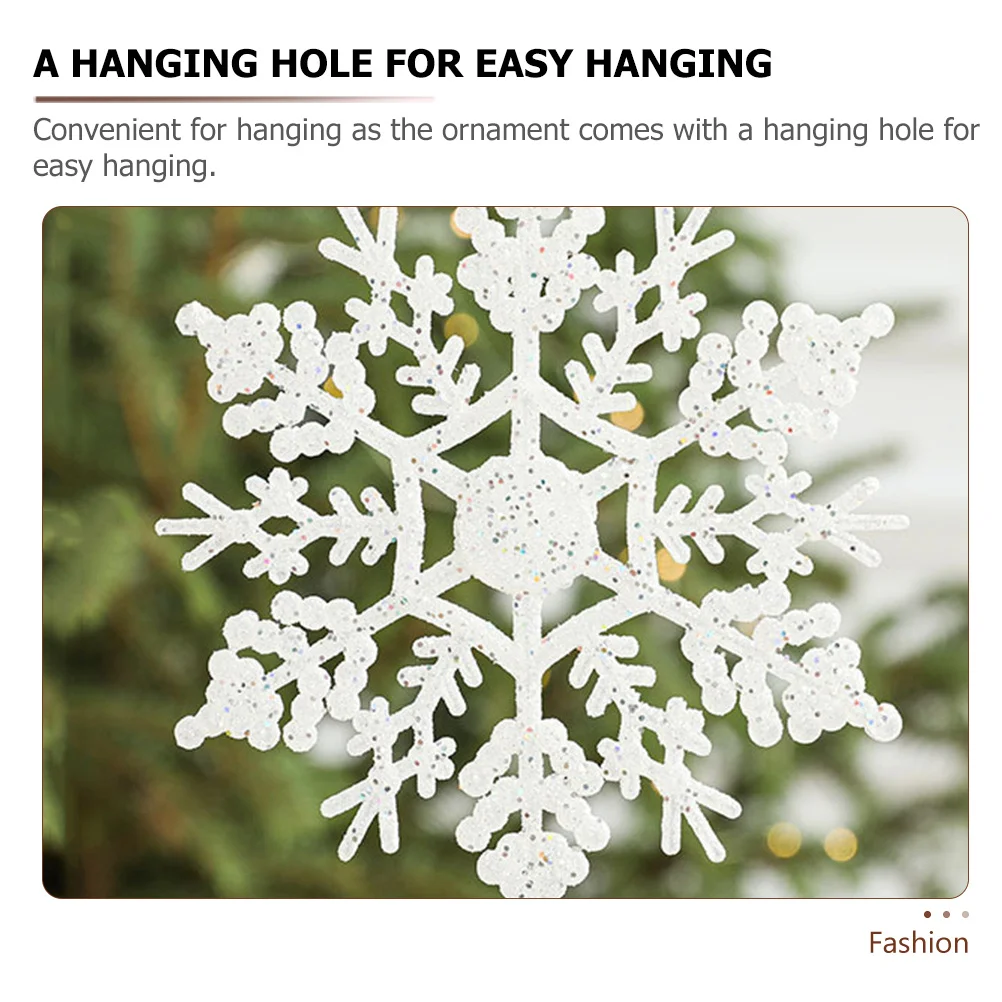 

6Pcs Christmas Hanging Snowflake Ornaments Xmas Tree Decor Christmas Party Decoration Xmas Pendant Hanging Ornaments