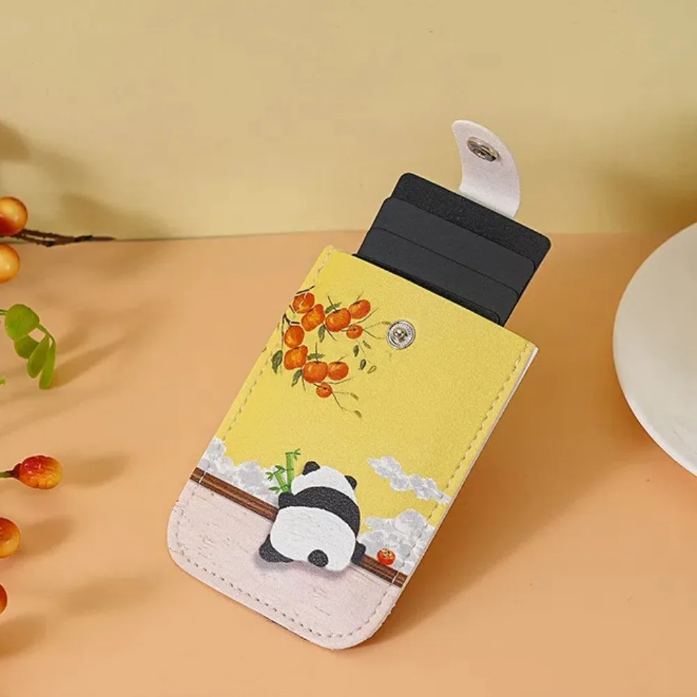 بو الجلود سحب بطاقات الهوية حامل الحقيبة مقاوم للماء منظم بطاقة الائتمان البنك النمط الصيني القط المطبوعة