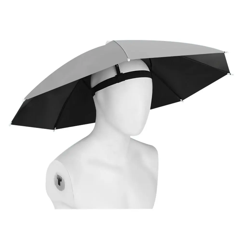 

New Sunshade Head Umbrella Hat Windproof Elastic band Rain Gear Head Wearing Umbrella