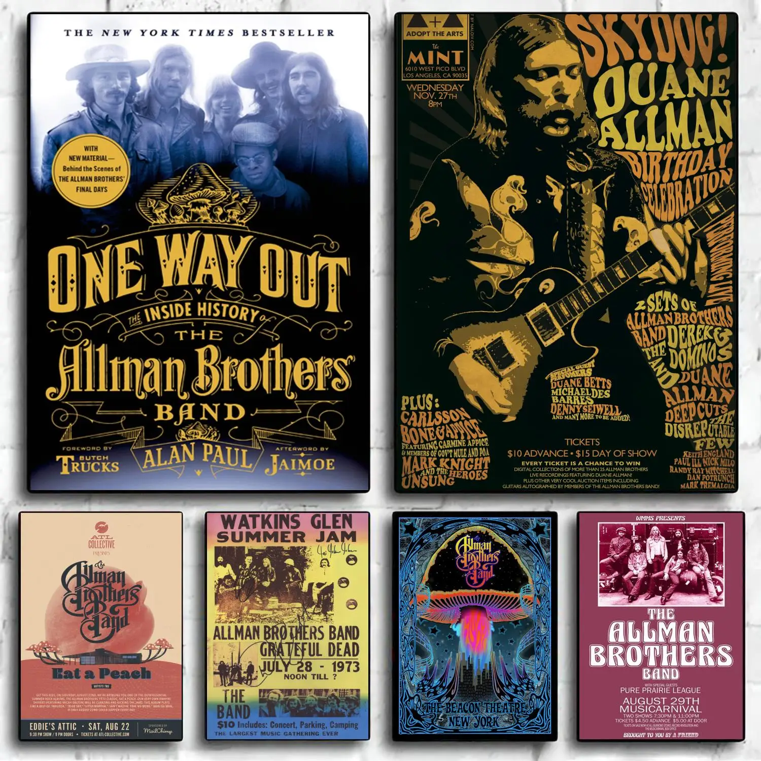 

The Allman Brothers Band Decoration Art Poster Wall Art Personalized Gift Modern Family bedroom Decor Canvas Posters