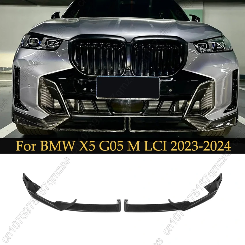 

4X Car Front Bumper Lip Splitter Spoiler Body Kit For BMW X5 G05 M-Sport LCI 30d 40i 40d 50e M60i 2023-2024 Diffuser Guard Cover