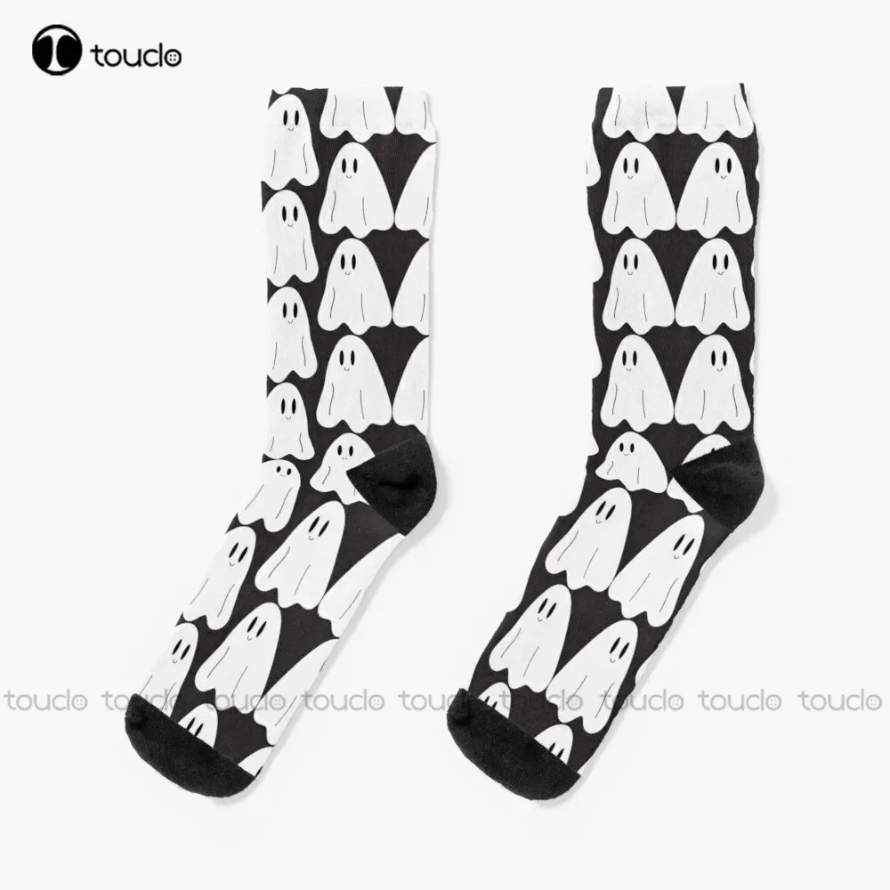 Ghosties Ghost, Ghosts, Pumpkin, Skeleton, Trick Or Treat Socks Halloween Socks Christmas New Year Gift Custom Gift Unisex Adult