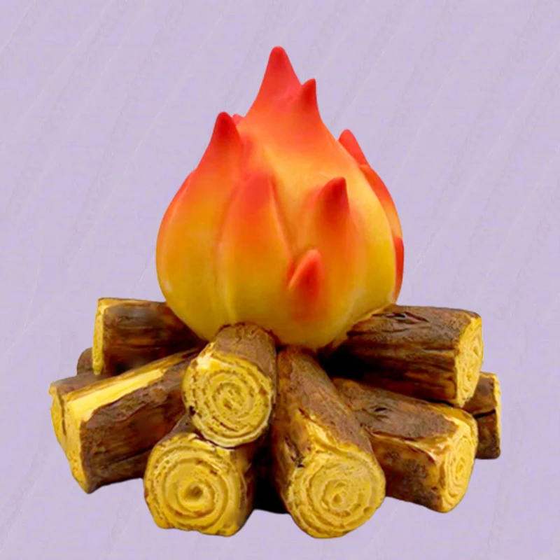 Simulation Charcoal Lamp Decorative Light Flameless Fireplace Wood Fire Realistic 3D LED Flame for Festival Ornament Home Decor